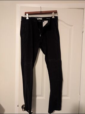 Element Black Slim Straight Pants US32